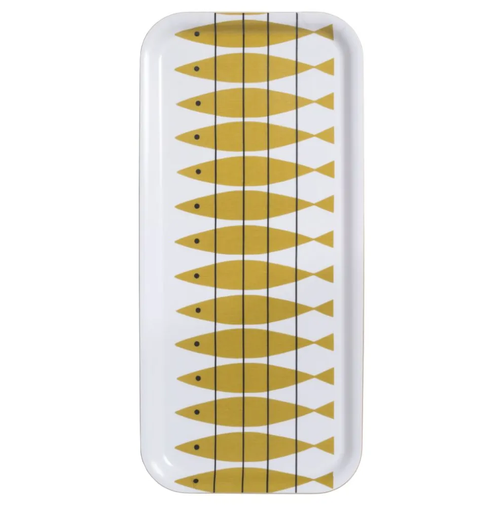 Sill bricka ockra 32x15 – klassisk svensk design av Marianne Nilsson