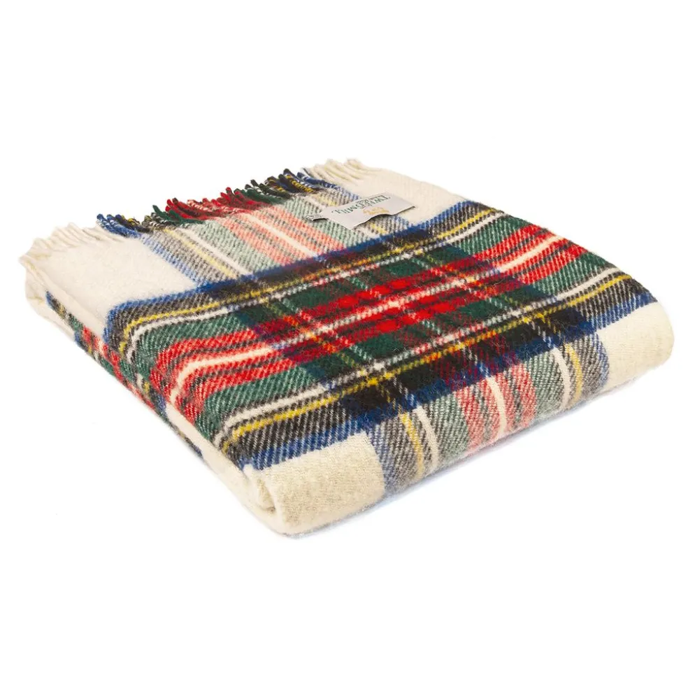 Skotskrutig ullpläd Dress Stewart, 100% Ull, 150x183 cm