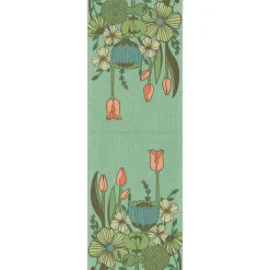 Soft Green löpare 35x100 - Ekologisk bomull i gröna toner