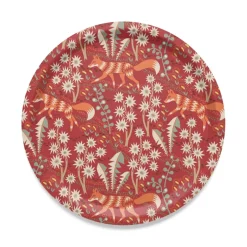 Stjärnspeja röd STOR rund bricka