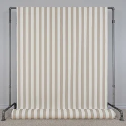 Straight Line outdoor beige randigt jacquardtyg