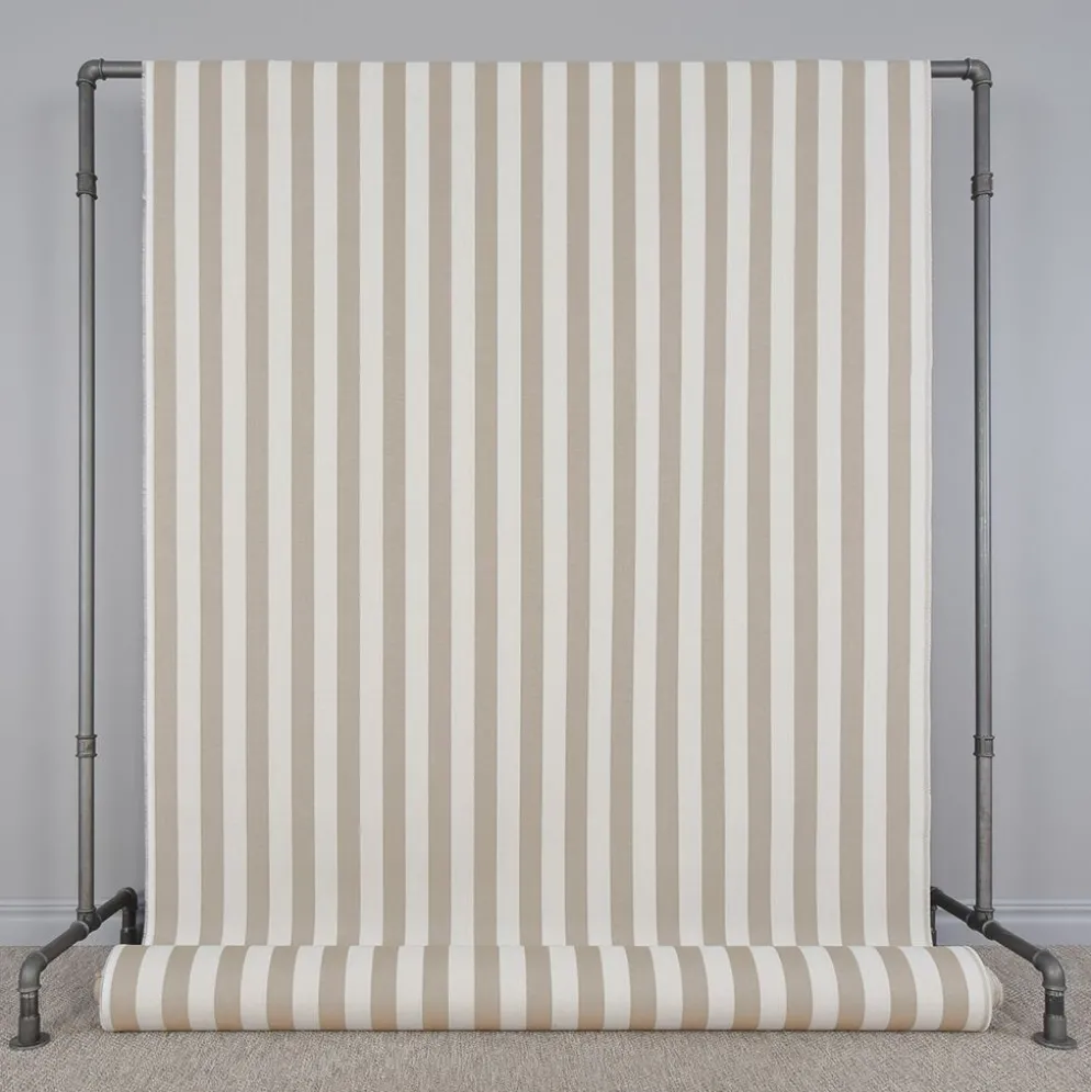 Straight Line outdoor beige randigt jacquardtyg