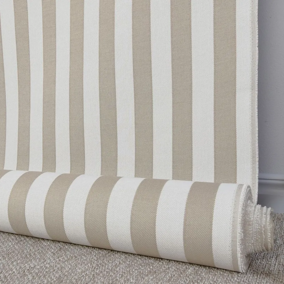 Straight Line outdoor beige randigt jacquardtyg
