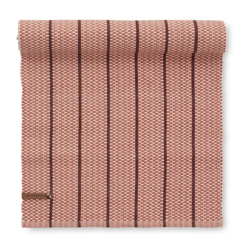 Striava rosa löpare 35x120 cm