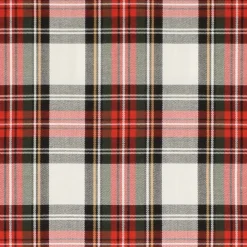 Tartan vit-röd skotskrutigt tyg