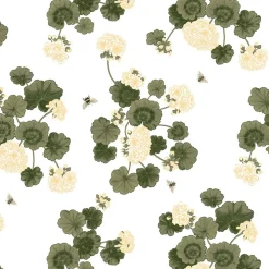 Textilvaxduk Astrid gul pelargoner
