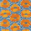 Textilvaxduk Love blå-orange