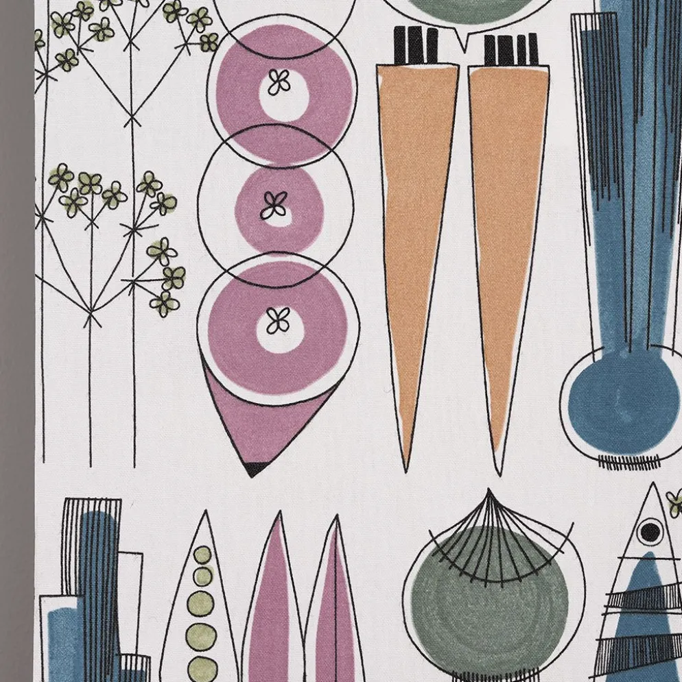 Textilvaxduk Picknick blå/rosa - lekfull retrodesign i mjuka färger