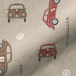 Tyg med Folkabubblor - VW beetle racing