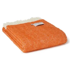Ullpläd Fishbone Cinnamon, 100% Ull, 150x183 cm