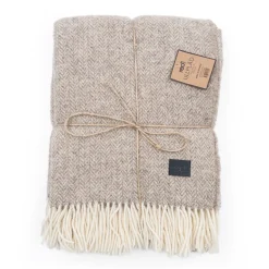 Ullpläd Glasgow beige 130x170 cm