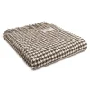 Ullpläd Houndstooth Charcoal, 100% Ull, 140x183 cm