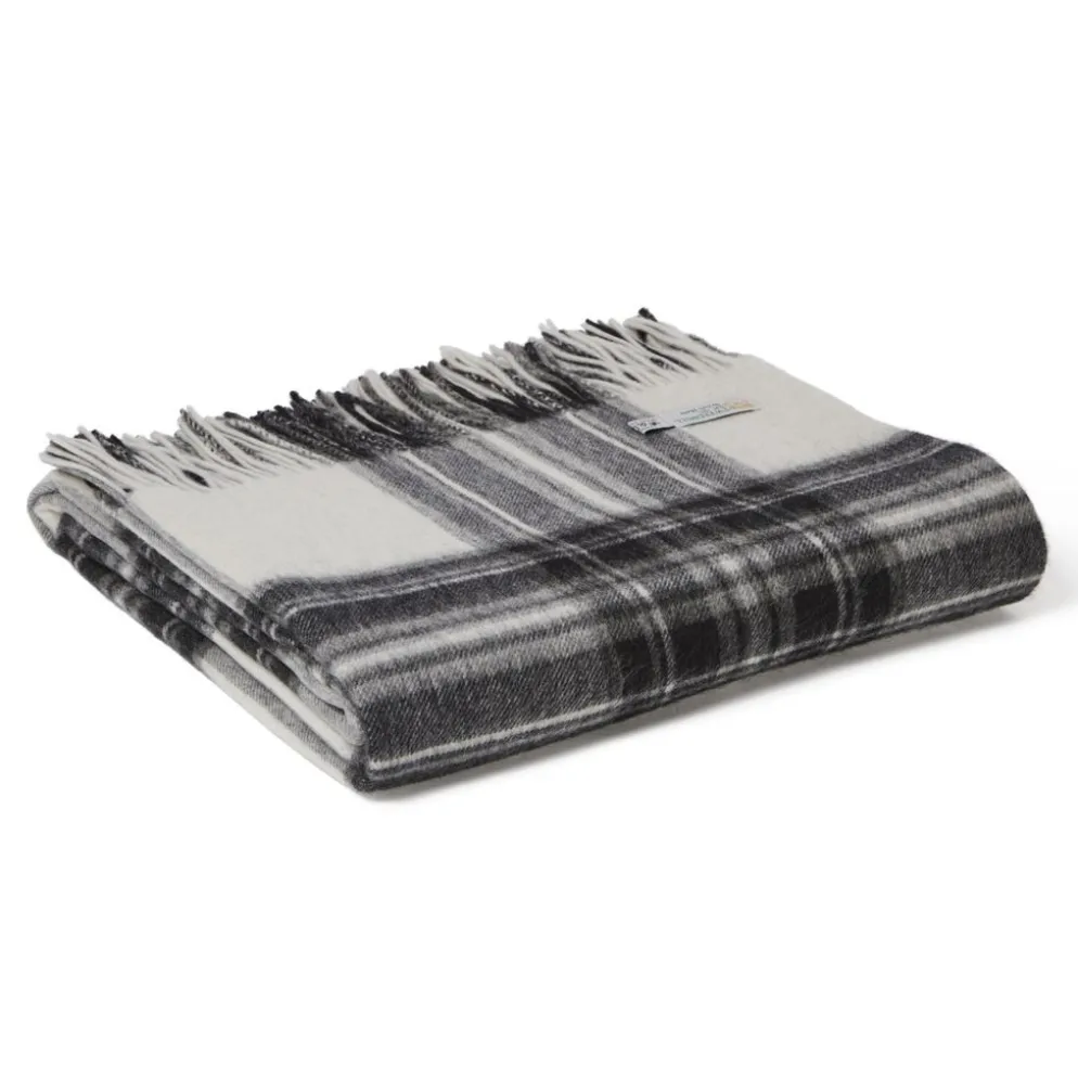 Ullpläd Tweedmill - Prestige Grey Dress Stewart, 100% Ull, 140 x 190 cm