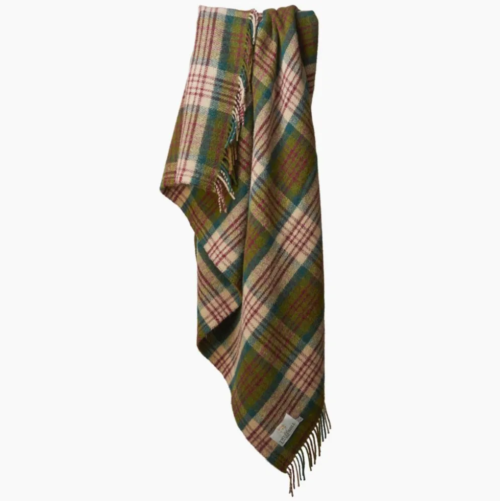 Ullpläd Tweedmill - Tartan Thistleberry 100% Ull, 150 x 183 cm