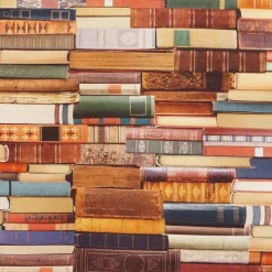 Vintage books tyg med böcker